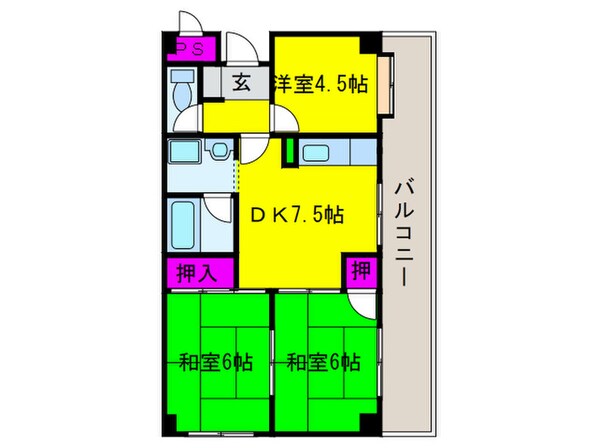 クレ－ル綾園の物件間取画像